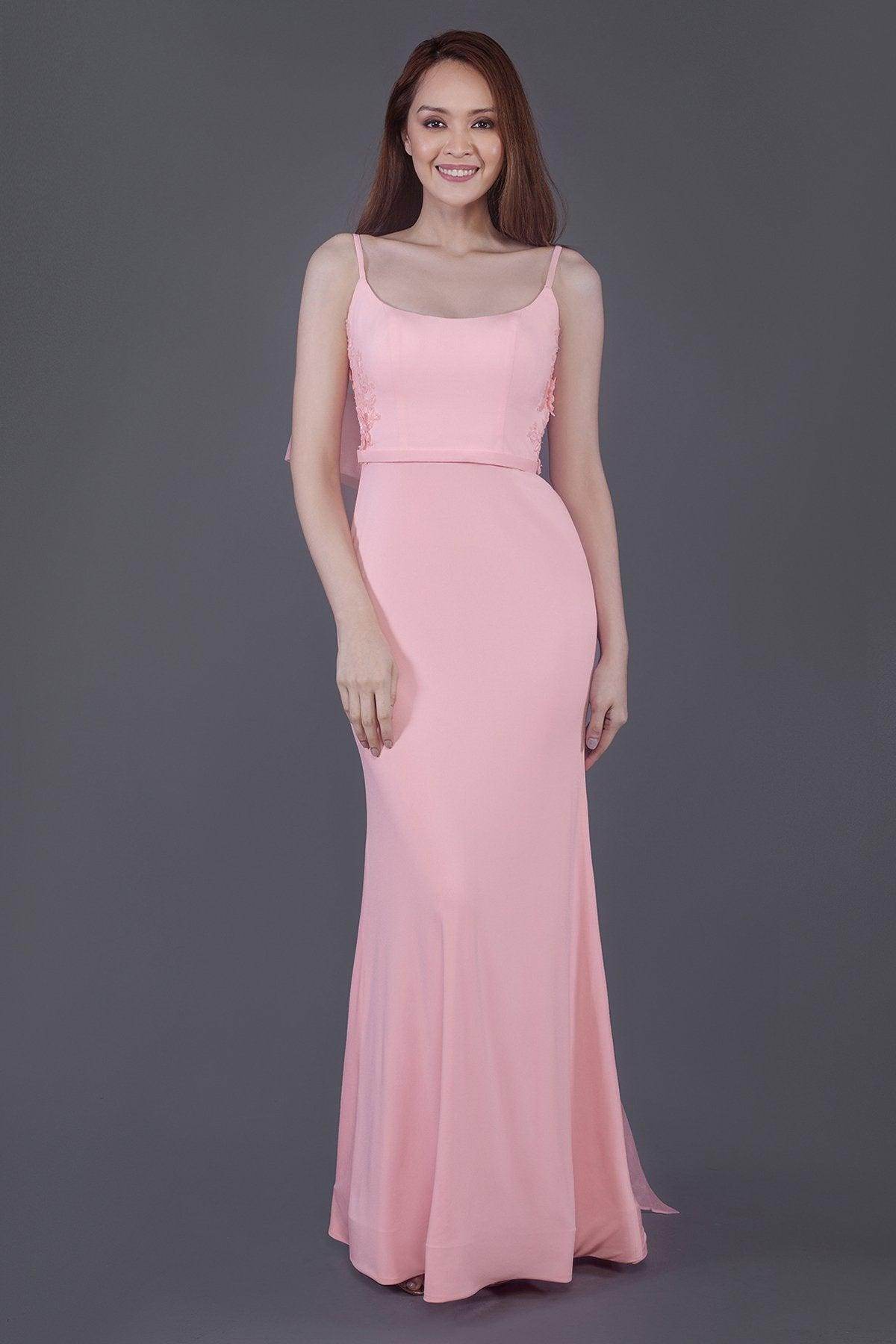 Mermaid Floor Length Knitted Fabric Bridesmaid Dress PR3594 - COCOMELODY